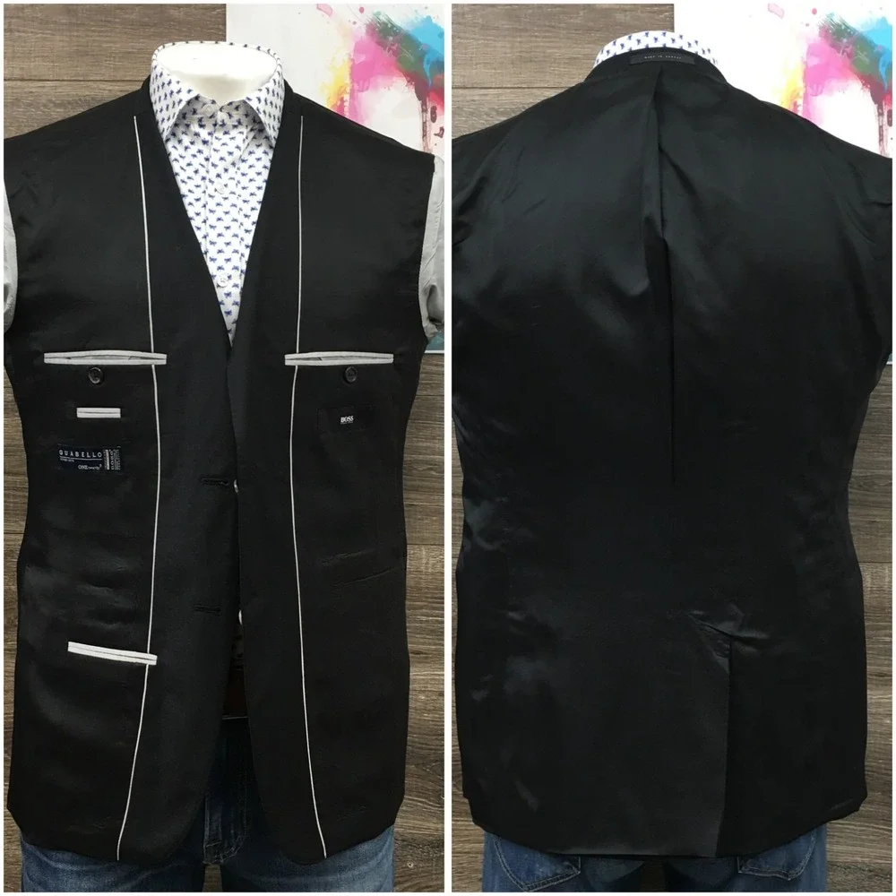 HUGO BOSS Mens Wool Blazer Sport Coat Casual Jacket Size 42R Suit THE JAM SHARP3